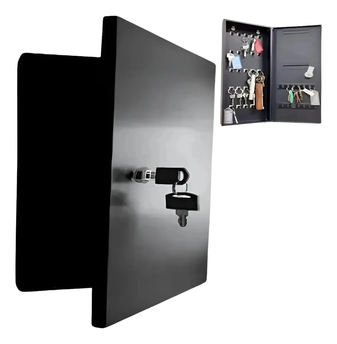 Porta Chaves Aço Claviculário 39 Chaves Preto Seguro