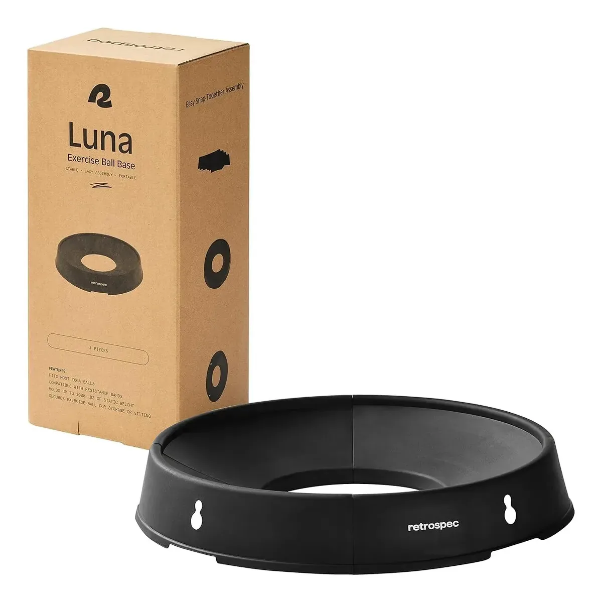 Base estabilizadora para bolas de exercícios - suporte preto