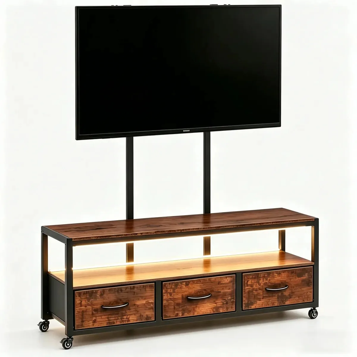 Móveis Para Televisão Libsmile 120cm Con Led Luz, Conector Y Rodajas