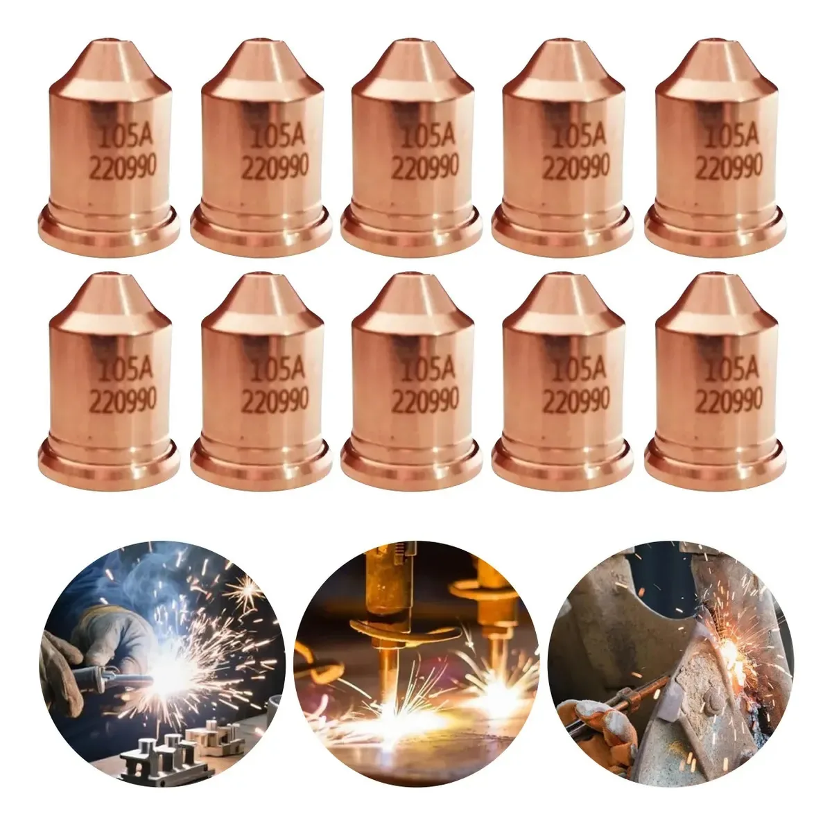 10 Bico Corte 105a 220990 Tocha Erufale Consumível Plasma