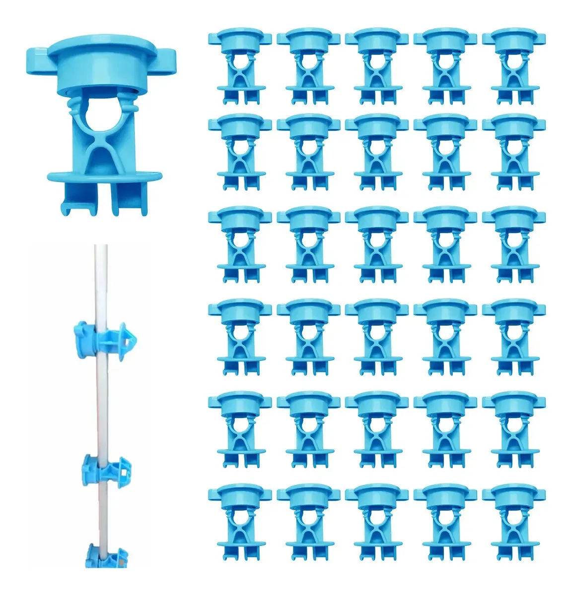 Isoladores de haste para cercas elétricas de gado, 100