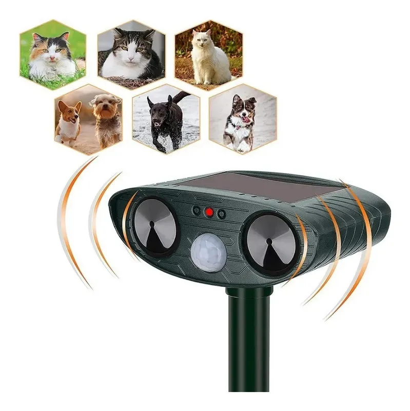 Dissuasor ultrassônico de gatos com sensor de movimento F