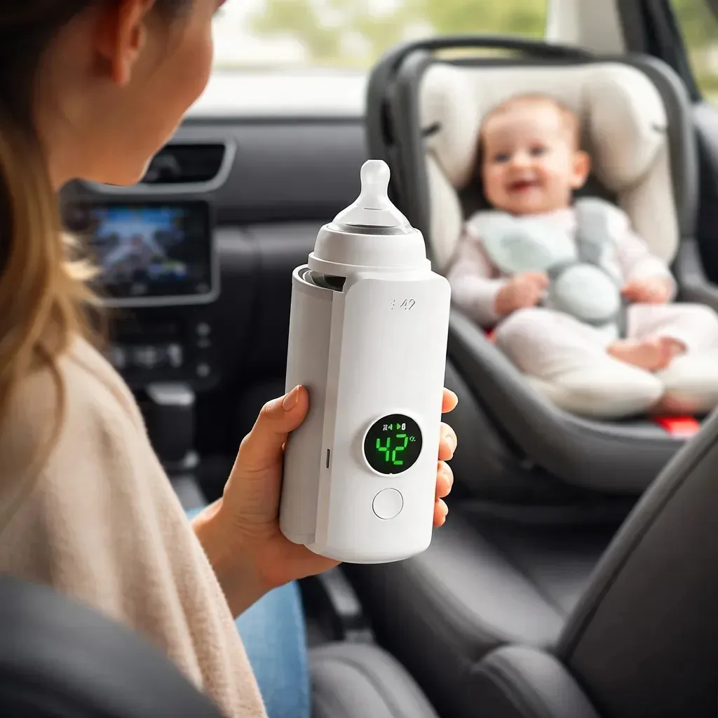 Aquecedor de mamadeiras portátil sem fio, ideal para viagens para bebês. Aquecedor de alimentos líquidos de 2 litros para crianças