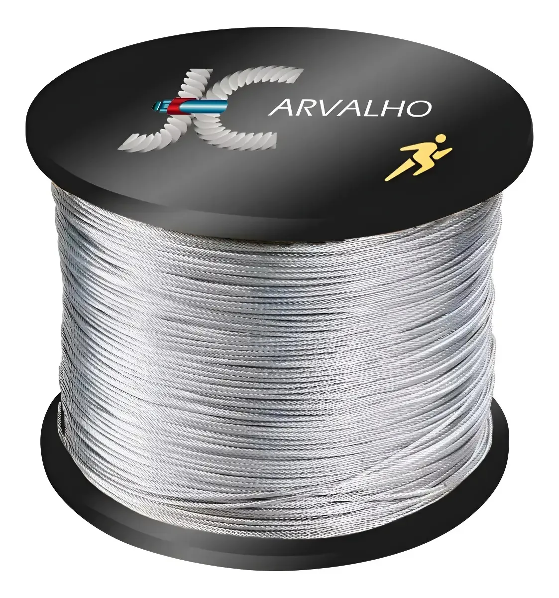 100m Cabo De Aço 1/16 6x7 Alma Aço Revestimento Pvc Cristal