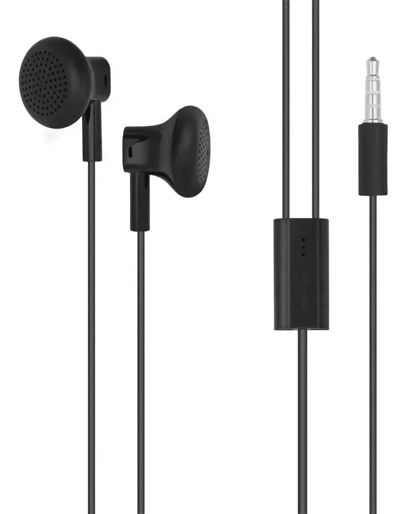 Fones de ouvido viva-voz pretos Nokia Wh-108 de 3,5 mm