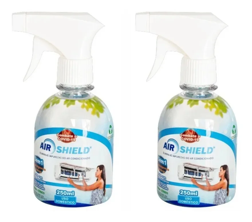 Kit 2 Air Shield Limpeza E Higienização De Ar Condicionado