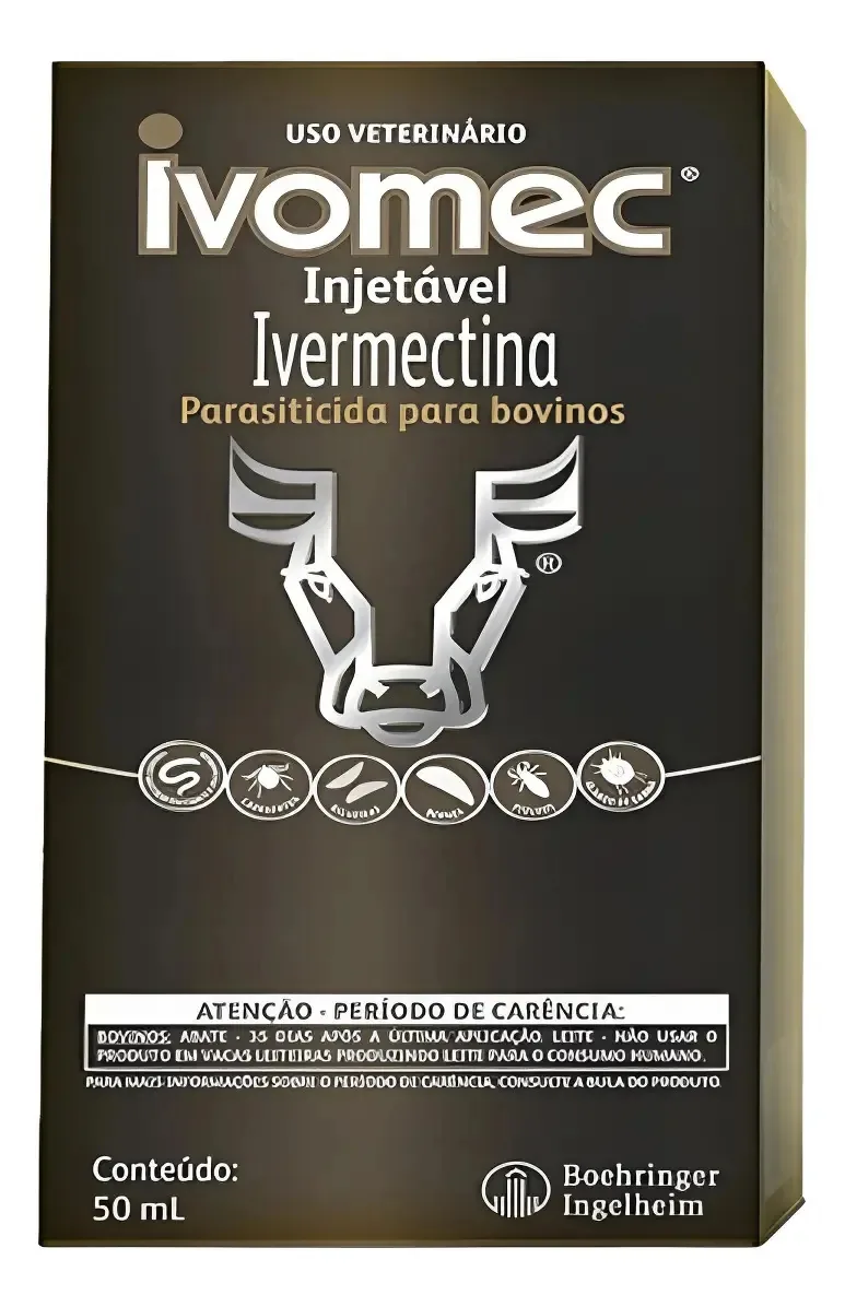 Kit Com 6 Ivomec 50ml Uso Veterinário Bovinos