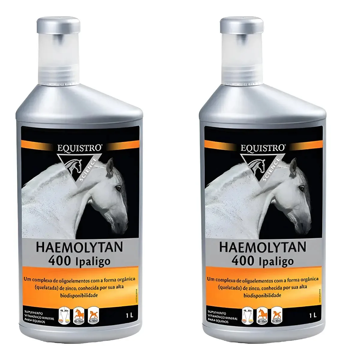 Kit 2 Equistro Haemolytan 400 Ipaligo Suplemento Cavalos 1l