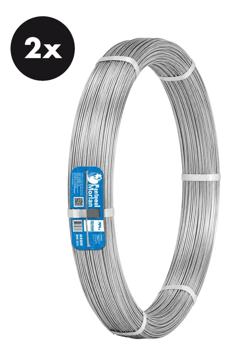 Kit 2 Arames Lisos Pantanal Morlan Ovalados 500m Cinza