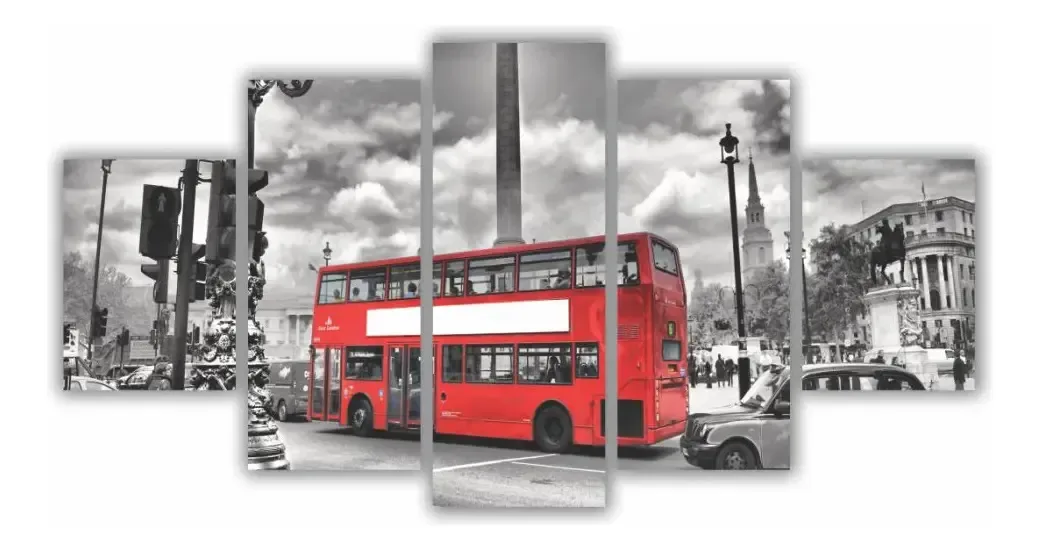 Quadros Decorativos Mdf Onibus De Londres