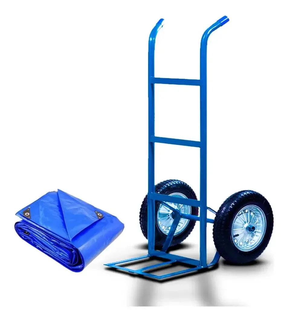 Carrinho De Carga 150kg Roda Ldi + Lona 3x2 Carreteiro