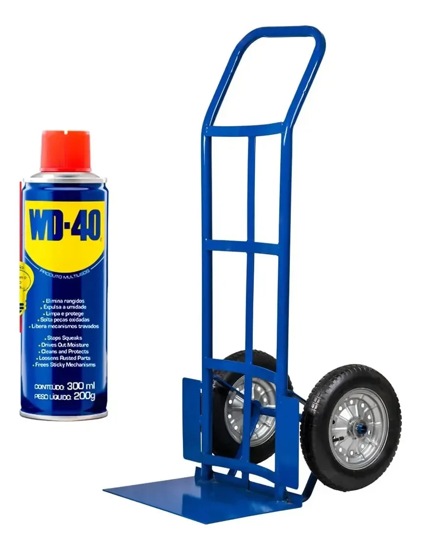 Carro Carga Armazém 300kg + Lubrificante Multiuso Wd40 300ml