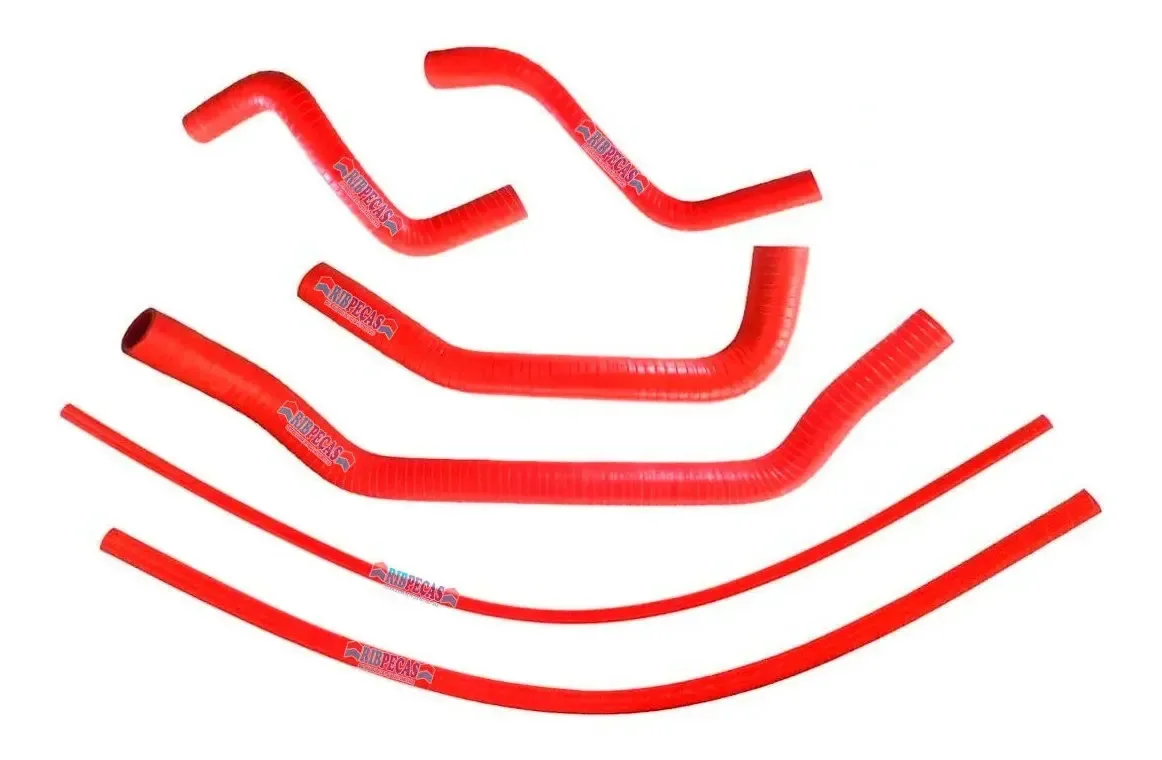 Kit Mangueiras Silicone Radiador Vw Santana Quantum Vermelho