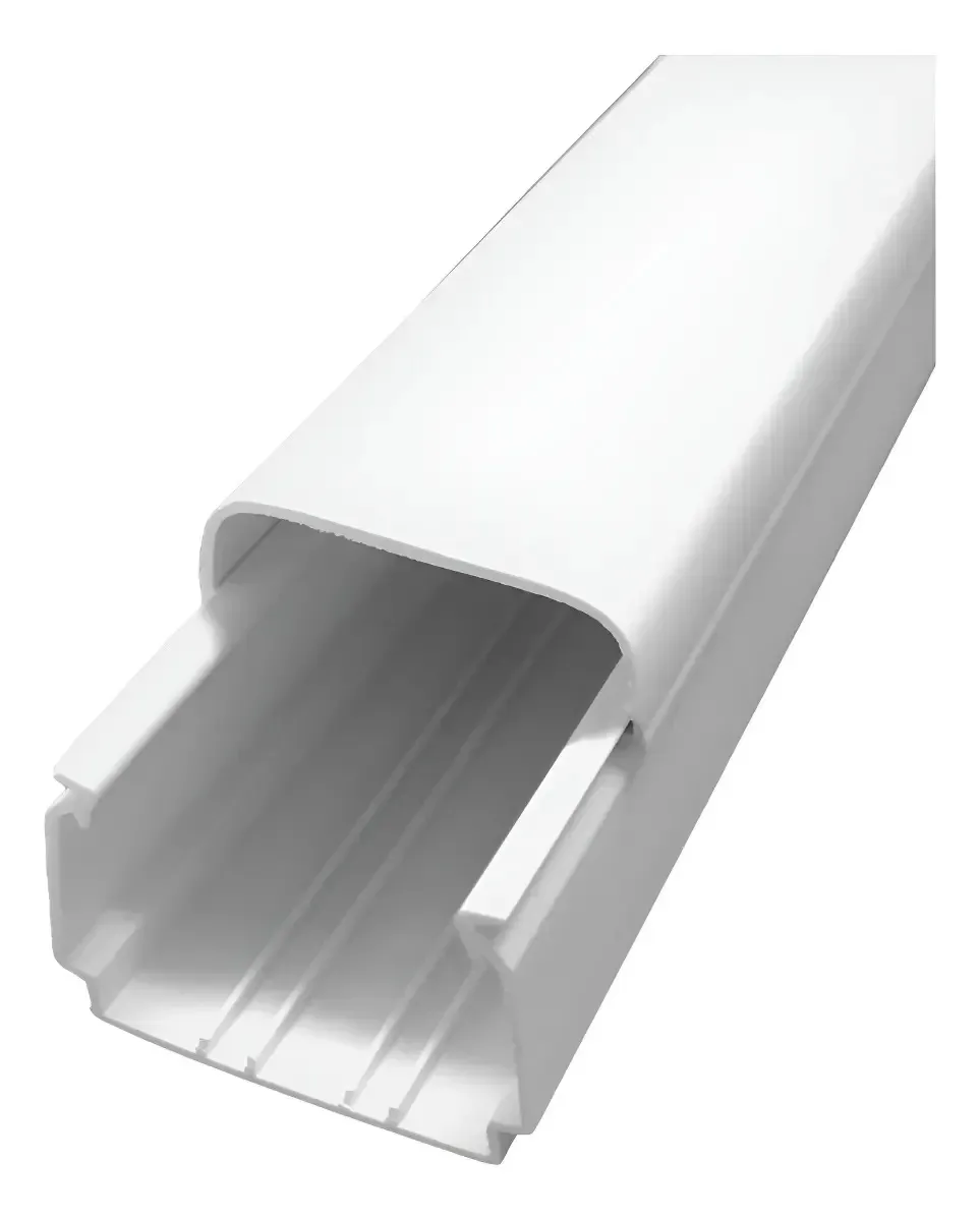 Canaleta para Ar Condicionado PDR80 em PVC Branco