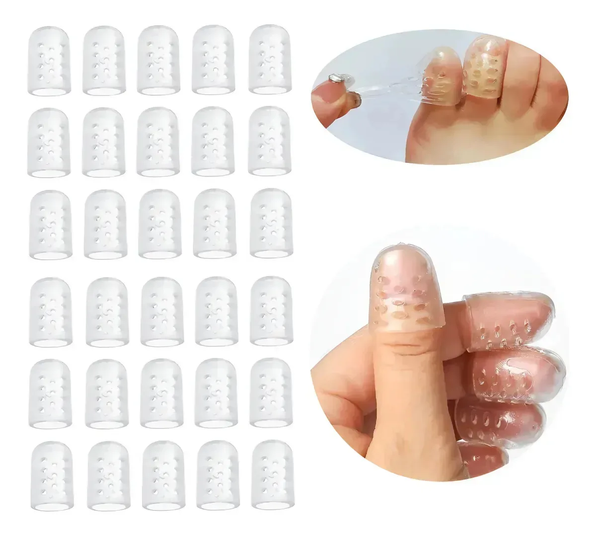 40 peças de silicone respirável, resistente ao desgaste, proteção corporal calosa nos dedos dos pés, capa protetora para dedos pequenos