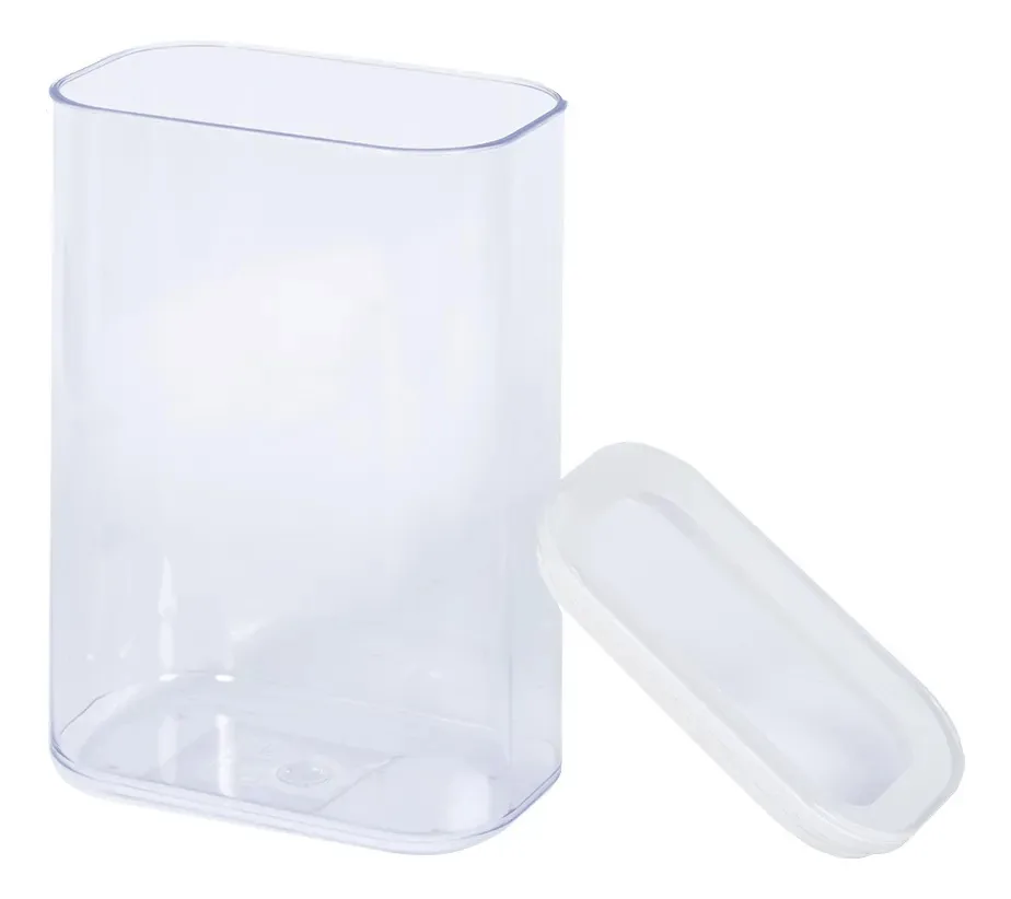 Recipiente para alimentos: 2 litros, 2 transparentes