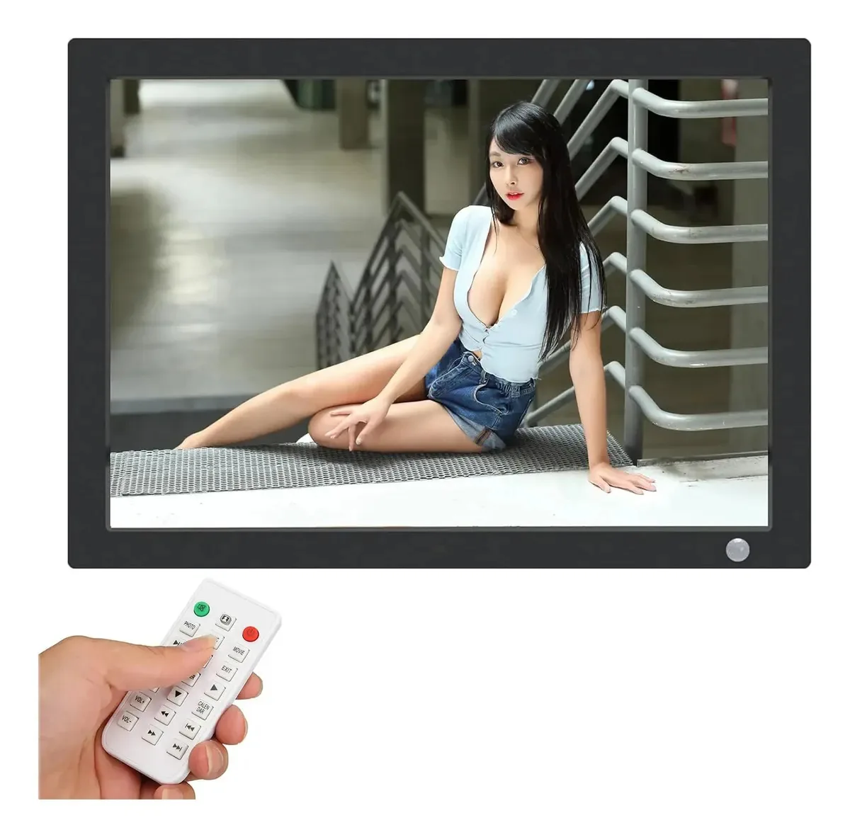 Djxik Digital Photo Frame Player, publicidade, calendário musical, vídeo, imagem, tapeçaria, mesa HD
