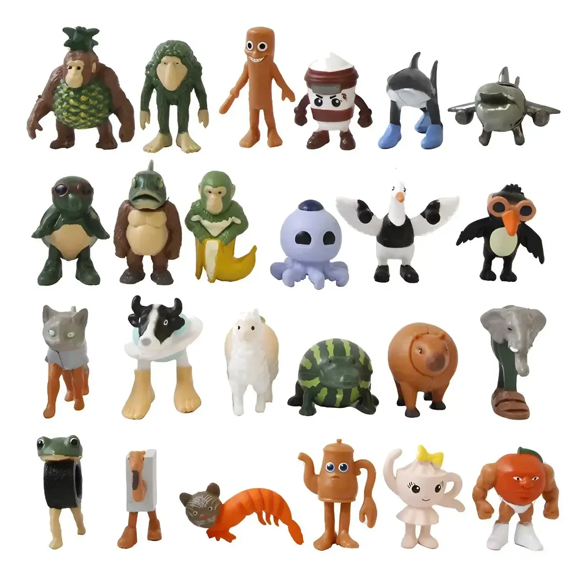 Bonecos de ação Wazcy, 24 peças, Tralalero Tralala, 4-5 cm