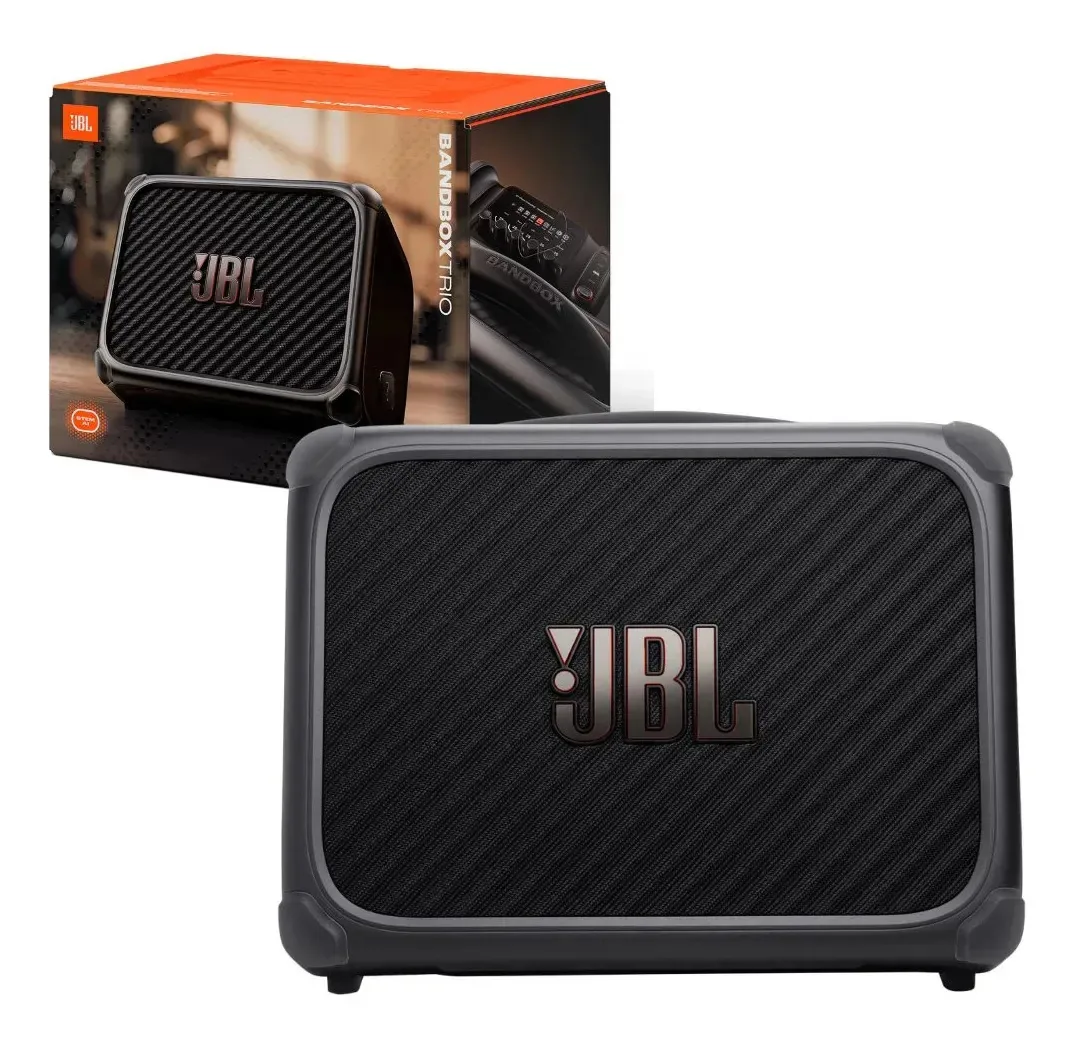 Amplificador Portátil Jbl Bandbox Trio Separação De Vocal Preto 135 W