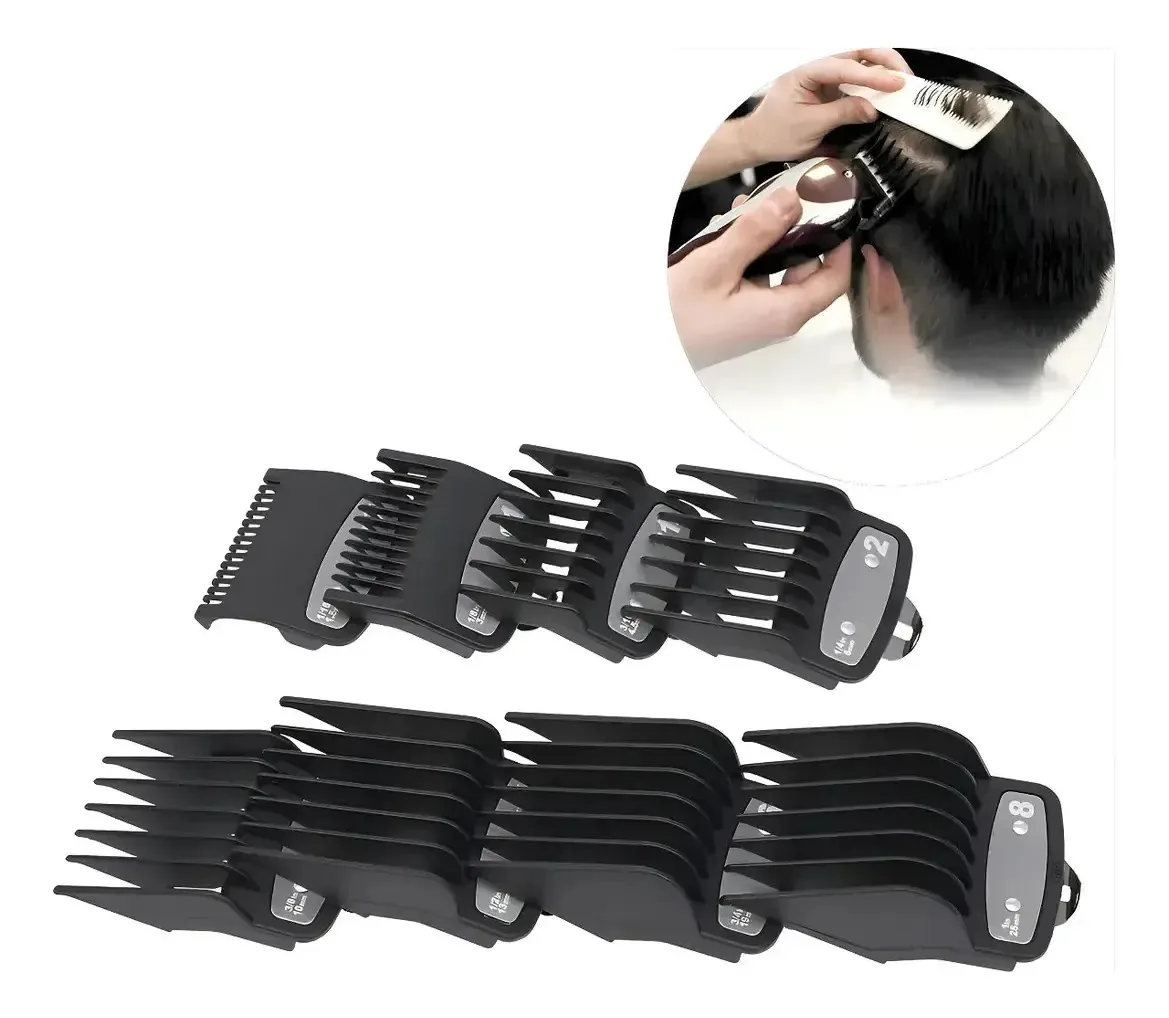 10 pentes Razor Guide de 1,5 mm a 25 mm Wahl Premium Black Pentes