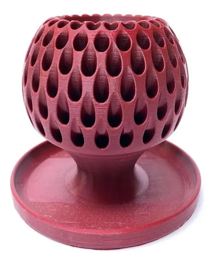 Vaso Decorativo Detalhado Alcachofra Bordô Bungingaria