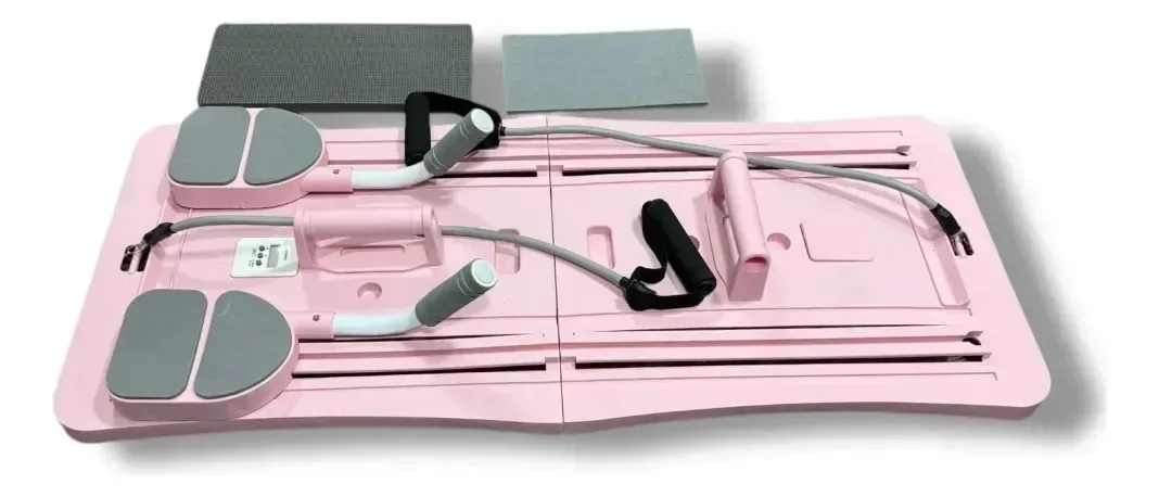 Máquina de exercícios dobrável para ginástica Pilates Reformer Casa Rosa