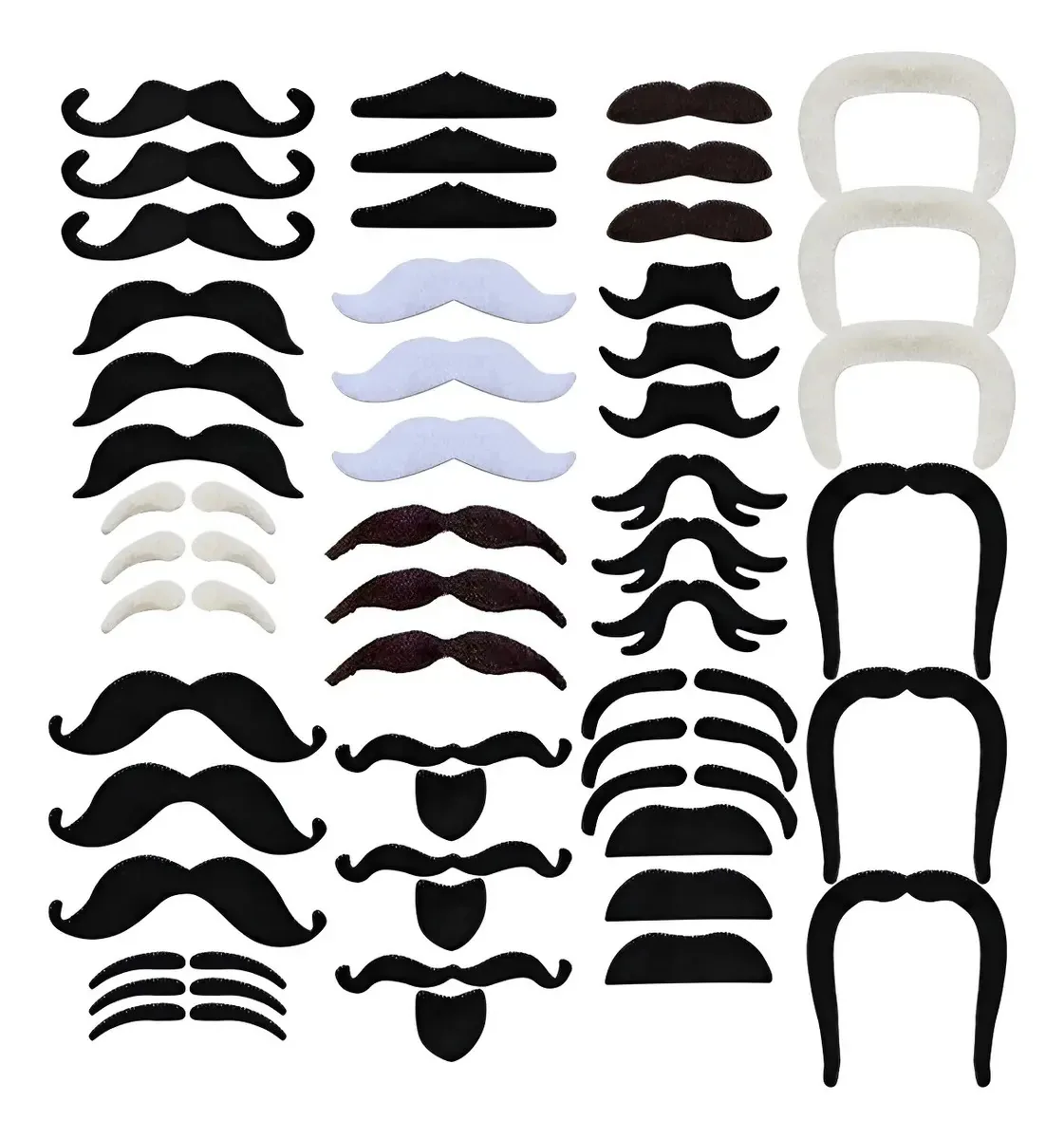48 bigodes falsos, bigode para festas, bigode para festas negras