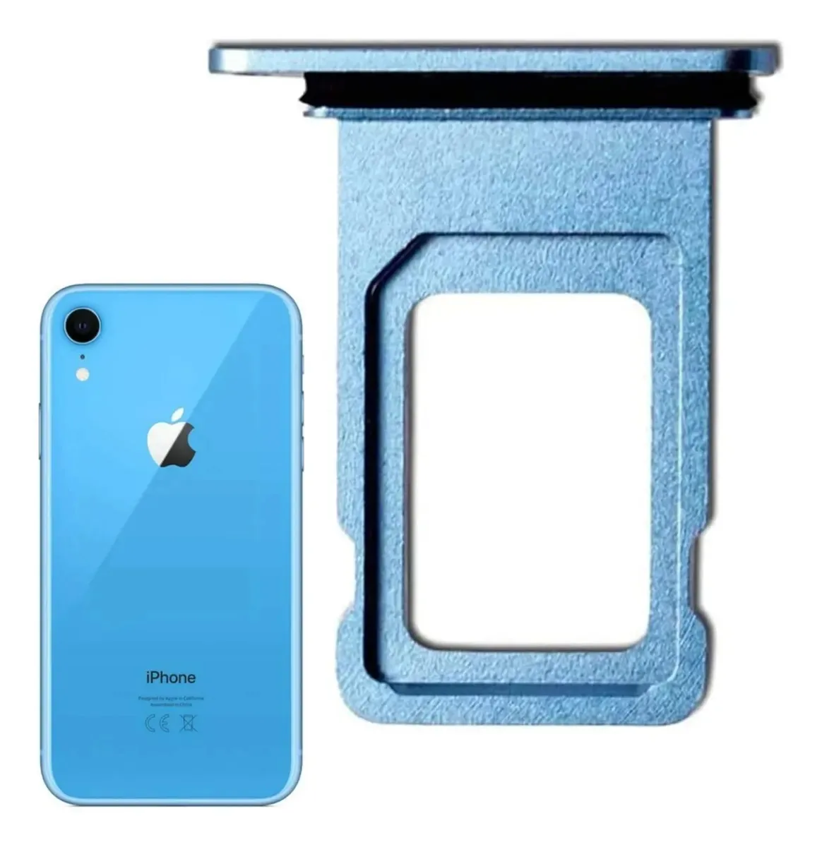 Bandeja de Chip para iPhone XR Azul - Metal