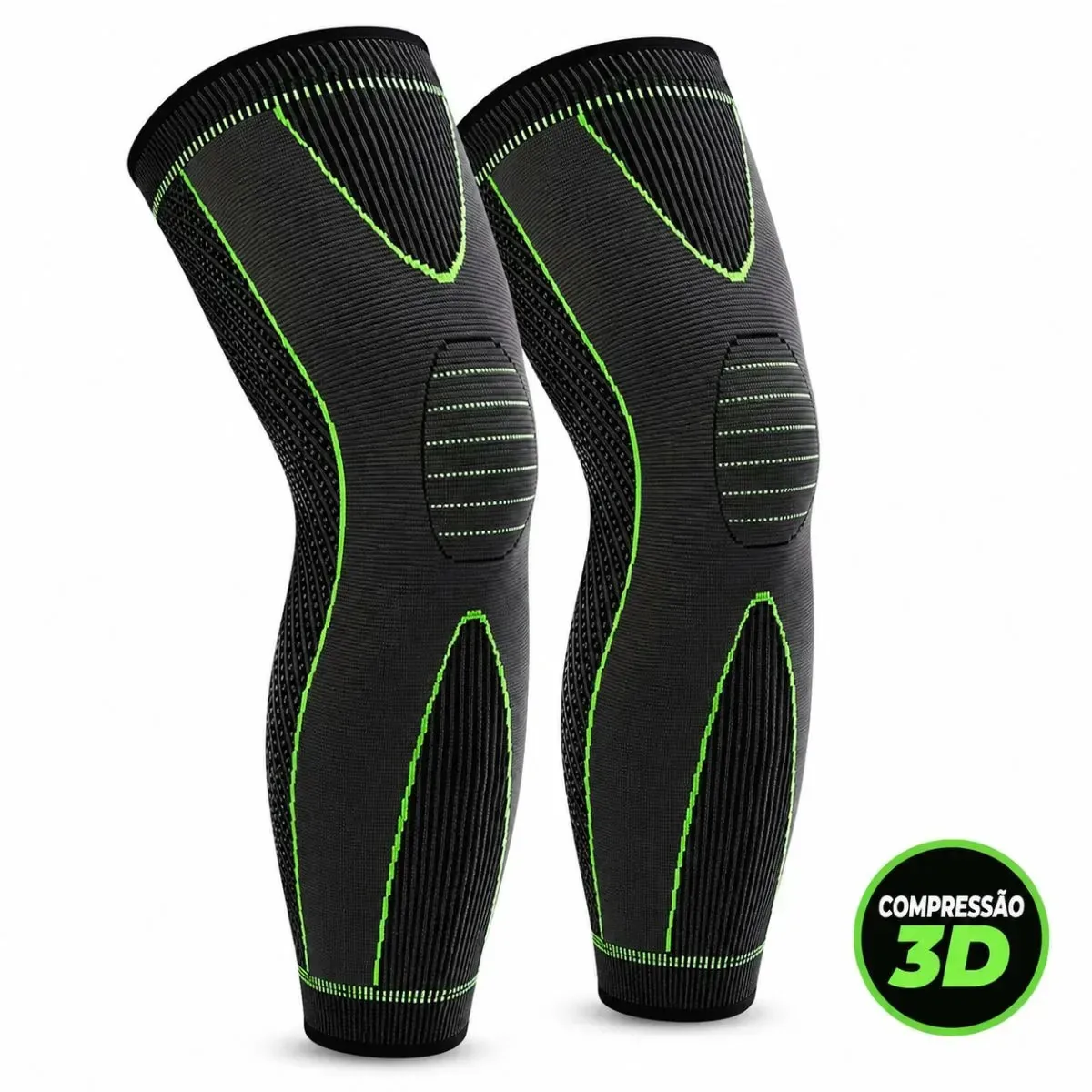 Joelheira De Compressão Esportiva Ortopedica Fitness Meia Térmica Crossfit Corrida Futebol Vôlei Esporte Kit Com 2 Unidades Tamanho P Atfast