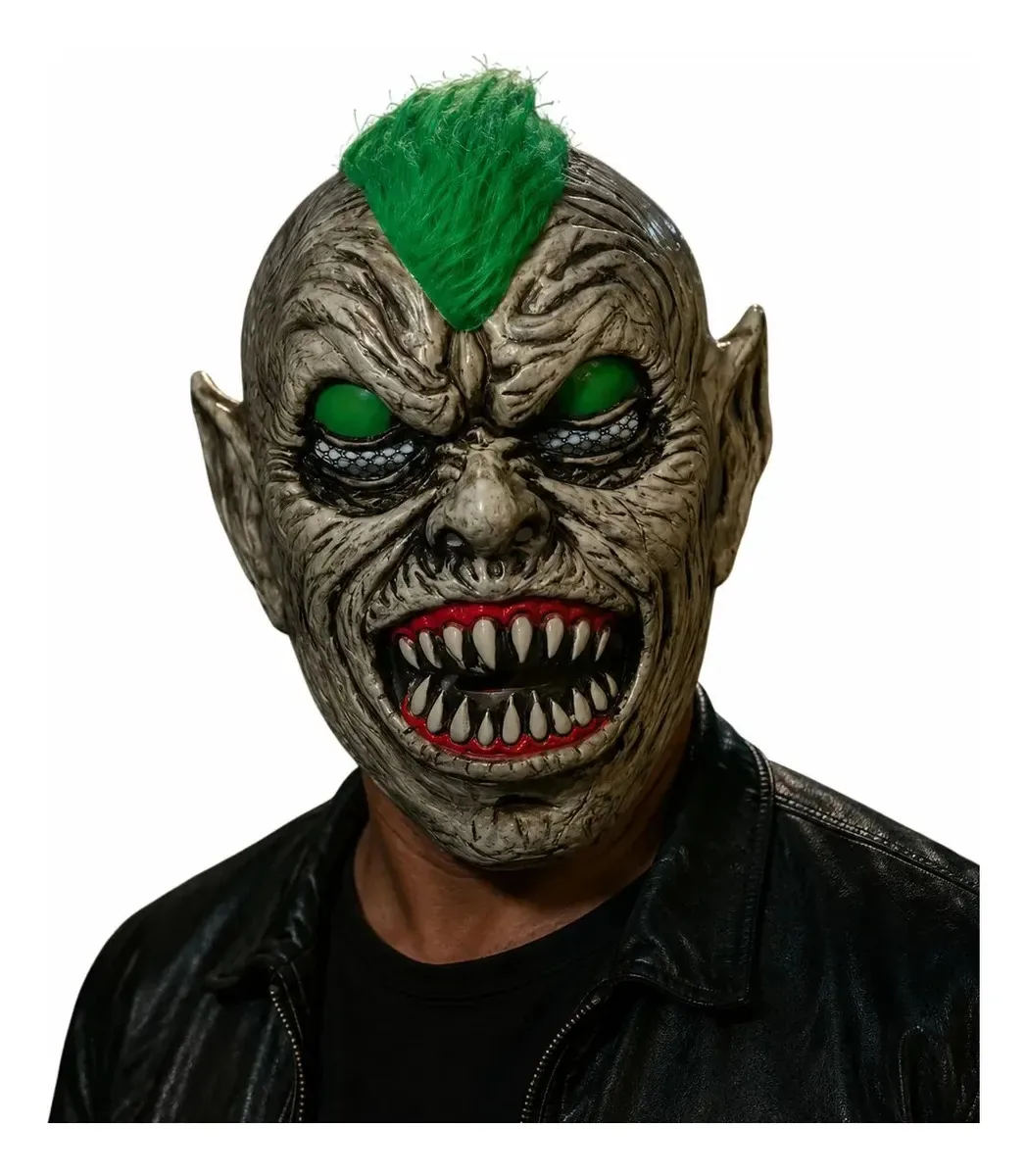 Máscara Halloween Monstro Cor Verde