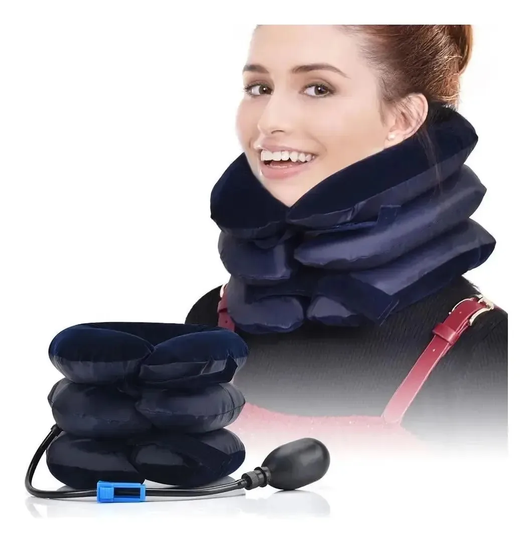 Suporte Pescoco Colar Cervical Almofada Inflavel Viagem