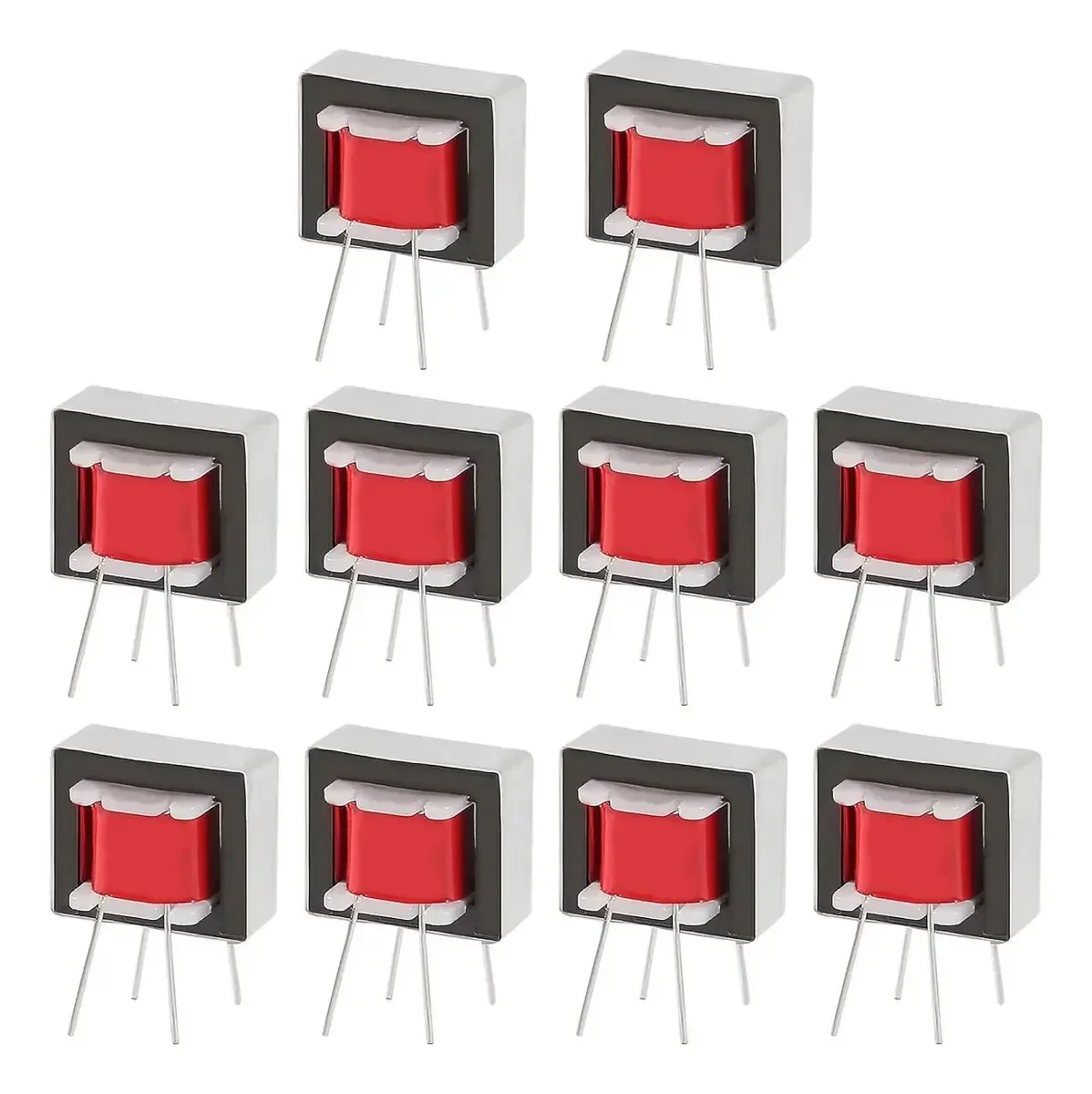 10 transformadores de áudio vermelhos de alto isolamento Ei-14 de 600 Ohm