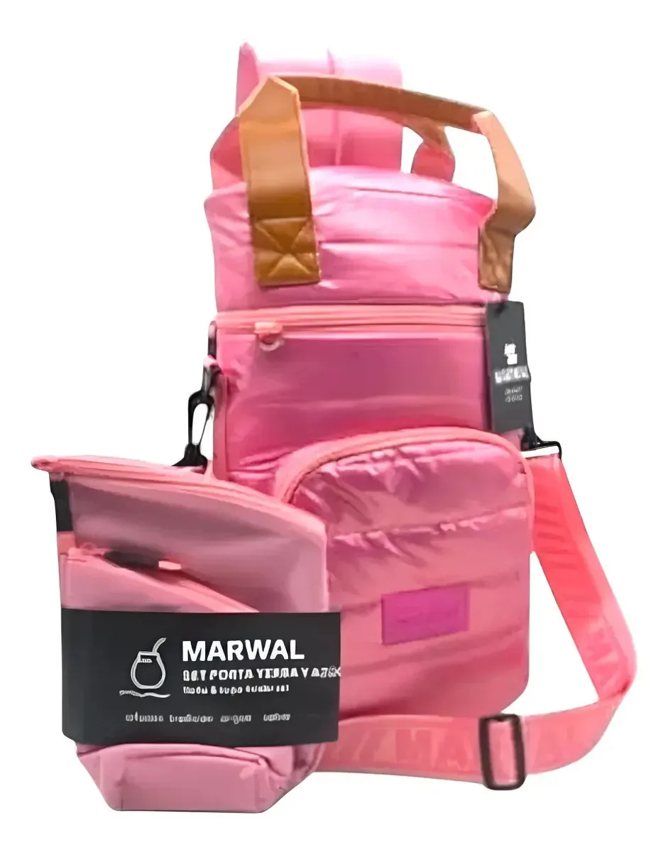Mochila Matera Marwal com bolsas rosa
