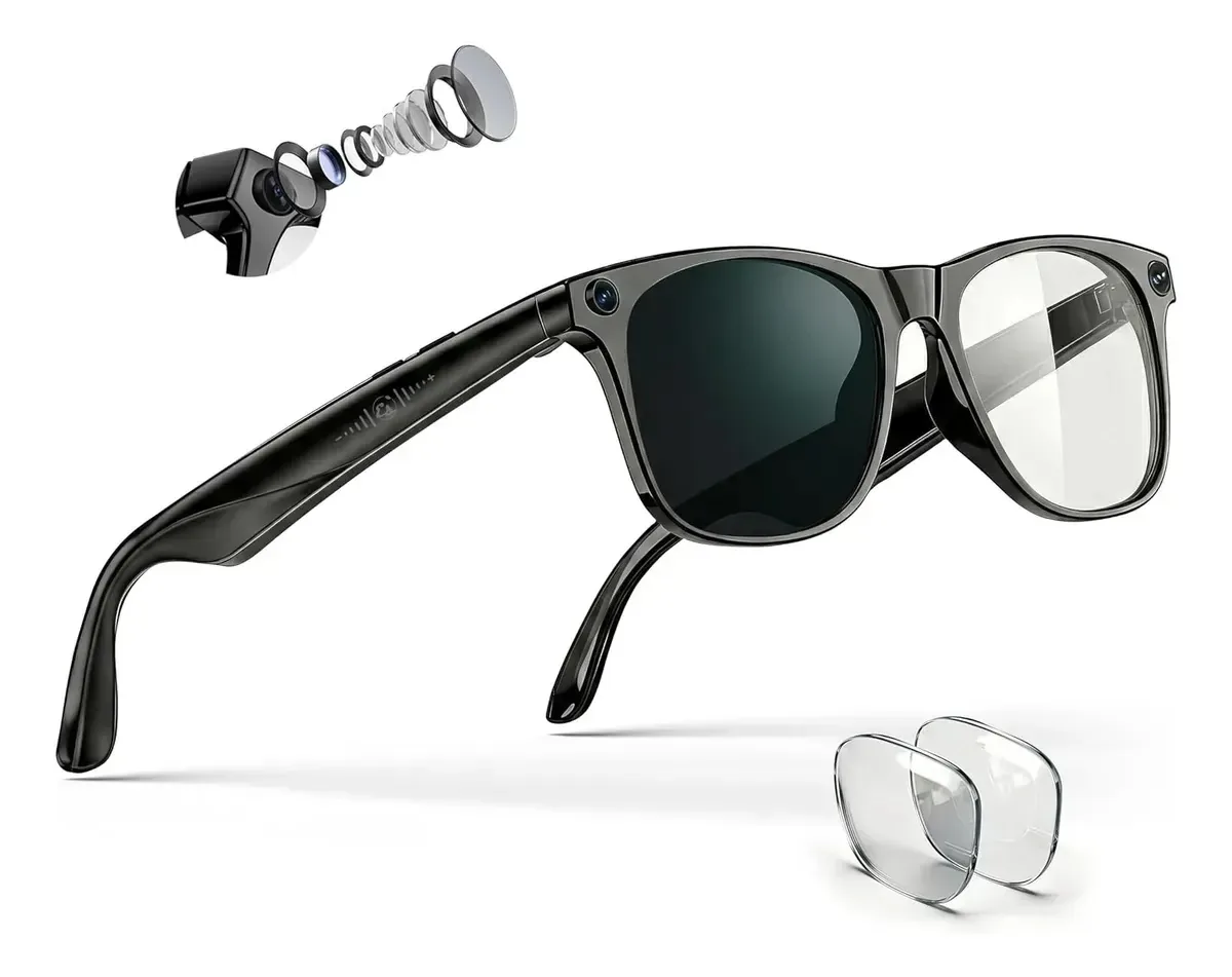 Lentes inteligentes com câmera 4k, controle de voz e traduct Arri Standard Black