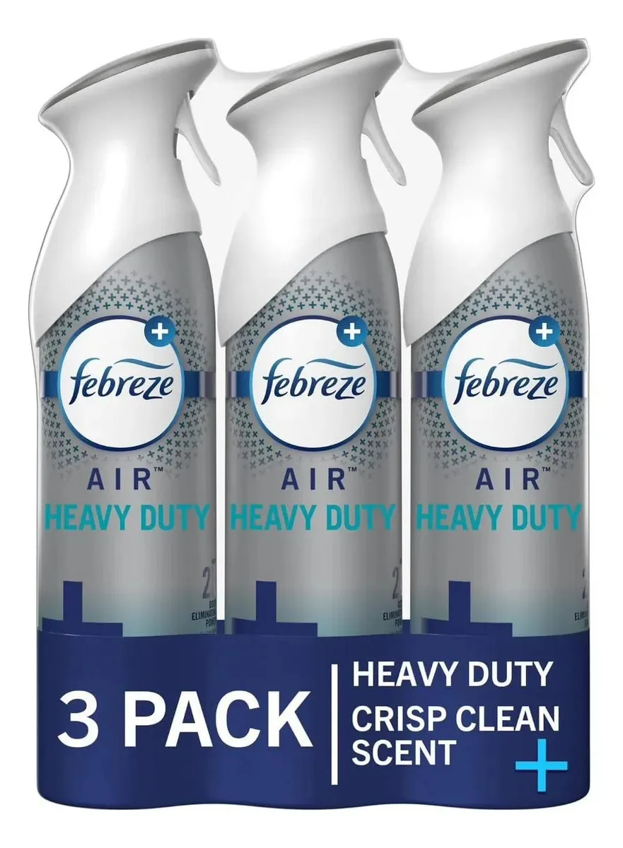 Spray purificador de ar Febreze, pacote com 3, 248 ml, aroma limpo e fresco, HD, limpo e fresco