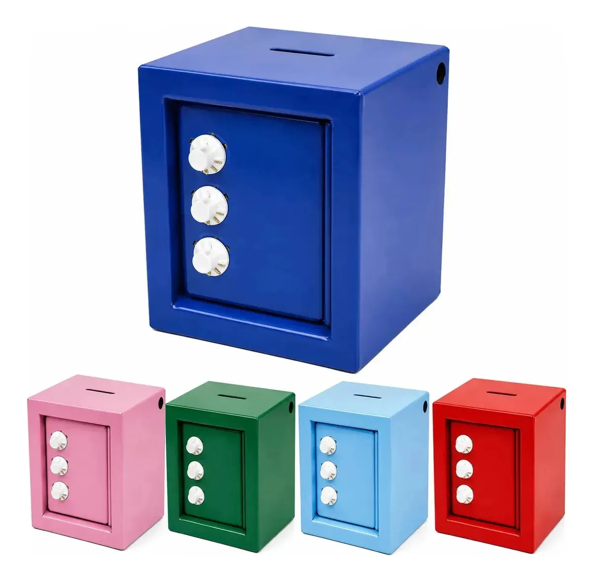 Cofre Cofrinho De Metal Com Segredo Senha Infantil