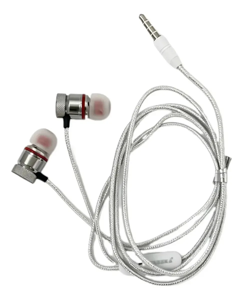 Fones de ouvido viva-voz com fio M-904 de 3,5 mm brancos