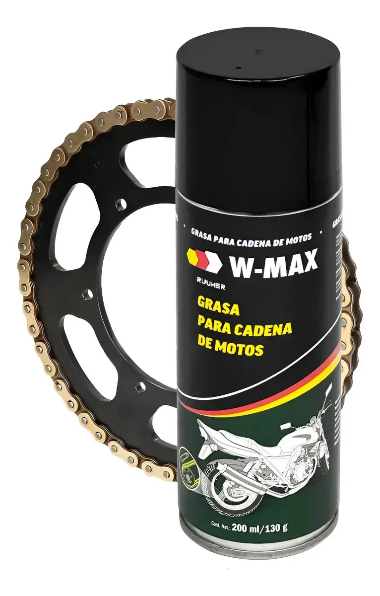 Graxa lubrificante para correntes de motocicletas e bicicletas Wmax 200ml