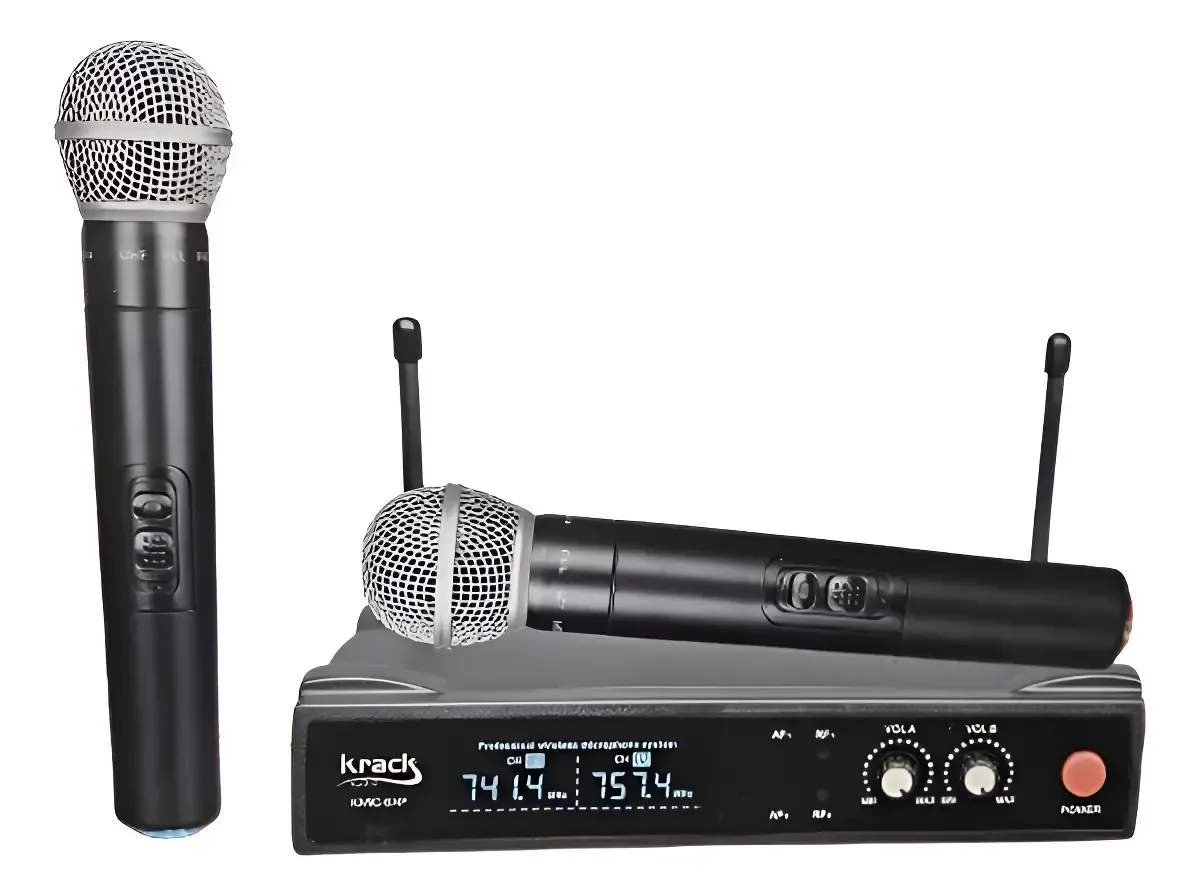 Microfones pretos dinâmicos Krack Kmic-6XP