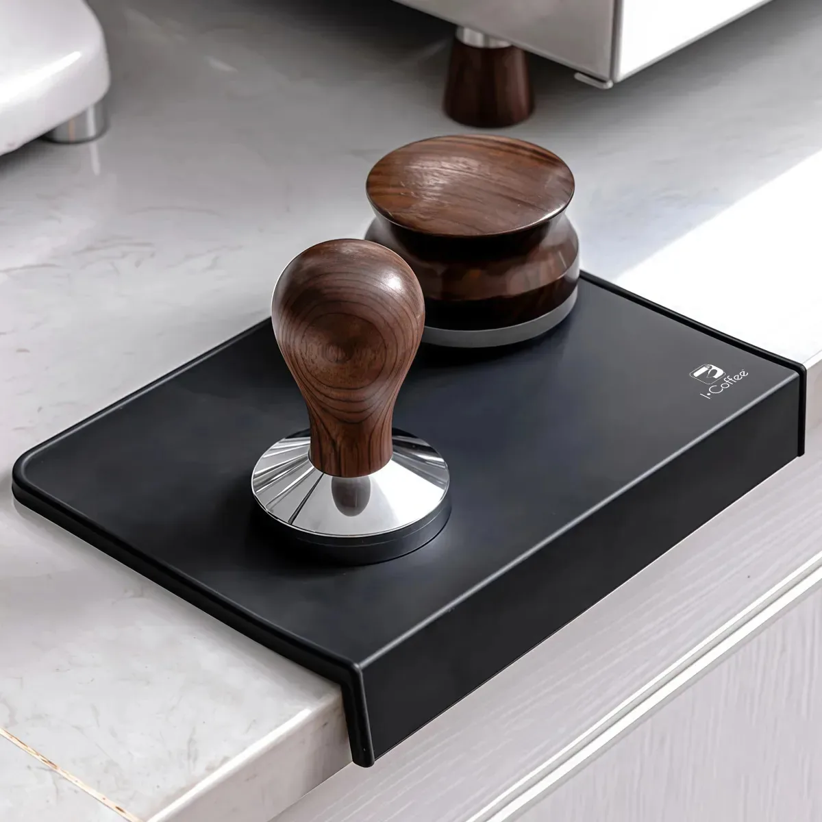 Icoffee Tapete Barista Duplo Compactador Expresso Para Cafeteiras-a53