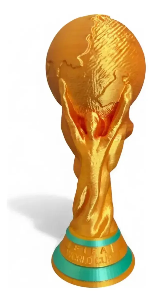Troféu da Copa do Mundo em PLA Dourado de 18 cm, para Decoração e Coleção