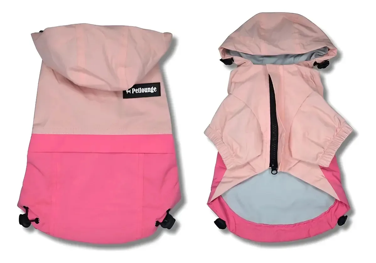 Blusão impermeável Petlounge para cães tamanho 1 cor rosa