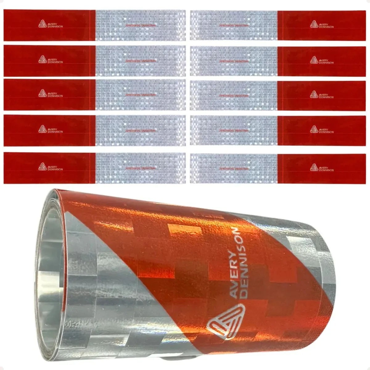 Kit 20 Faixas Refletivas Laterais+ 01 Faixa De Para-choque