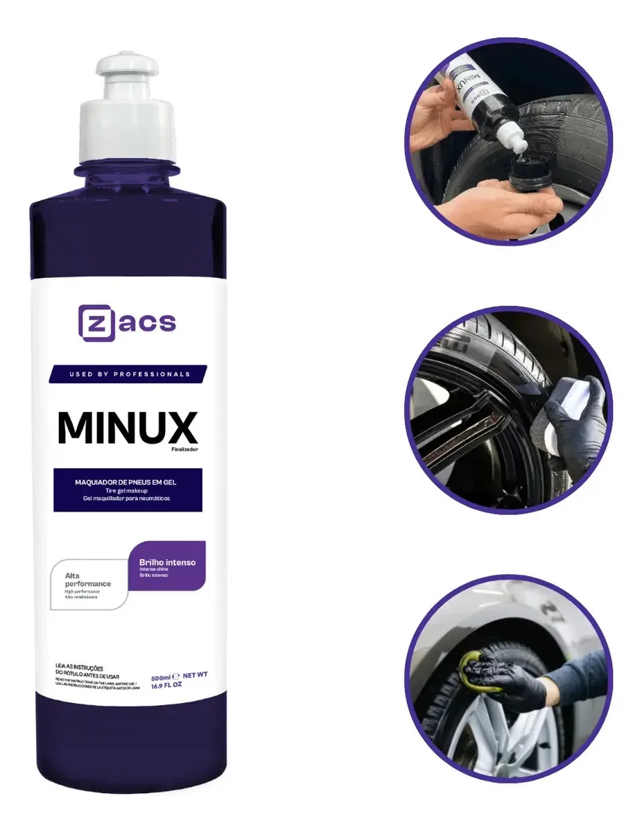 Maquiador De Pneus Zacs Minux 500ml Pretinho