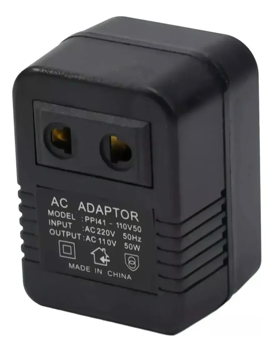 Adaptador 220v para 110v Transformador de corrente máximo de 50 watts