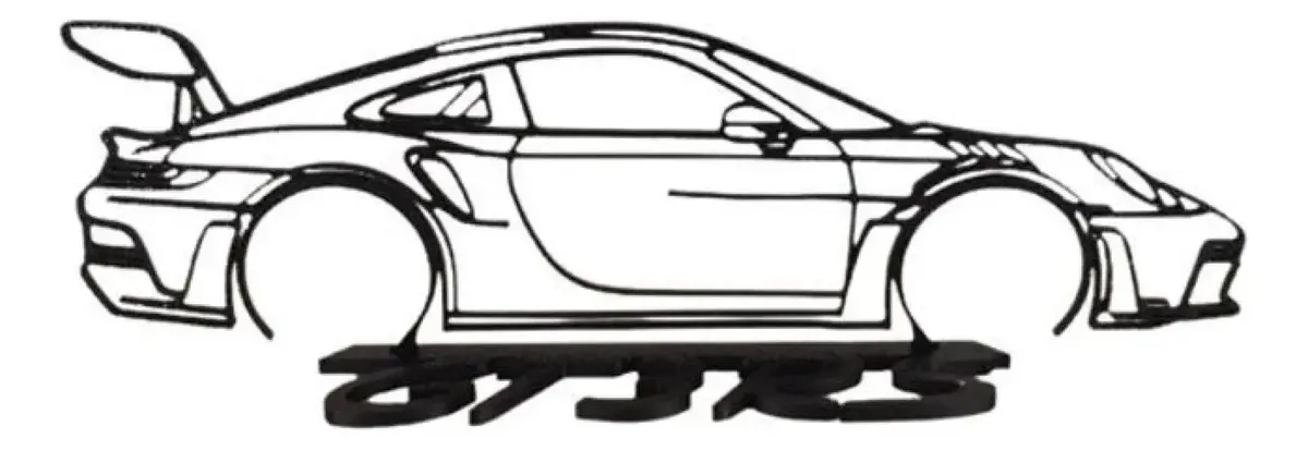 Objeto Decorativo Minimalista Porsche 911 Gt3 Rs 992