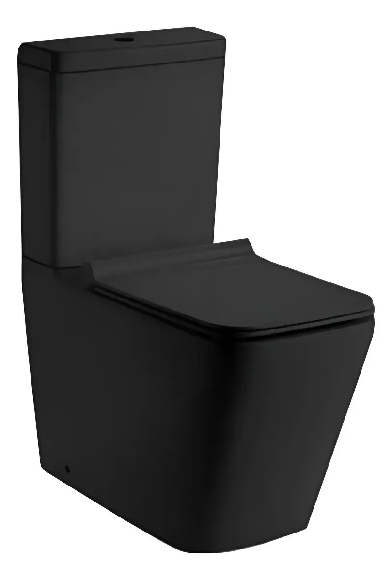 Vaso sanitário Milano Acra preto fosco com mochila