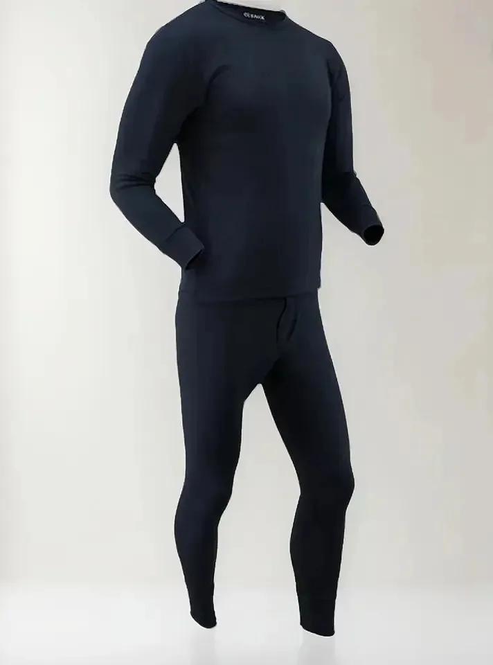 Conjunto térmico de primeira camada azul marinho Cooldry S