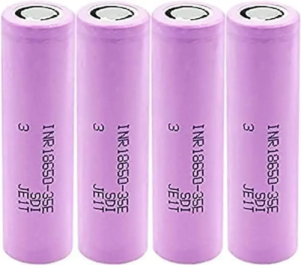 Pacote Ytiuofed de 4 3,7 V 18650, 3500 mAh, 18 x 65 mm 3,7 V Superior 10A para campainhas