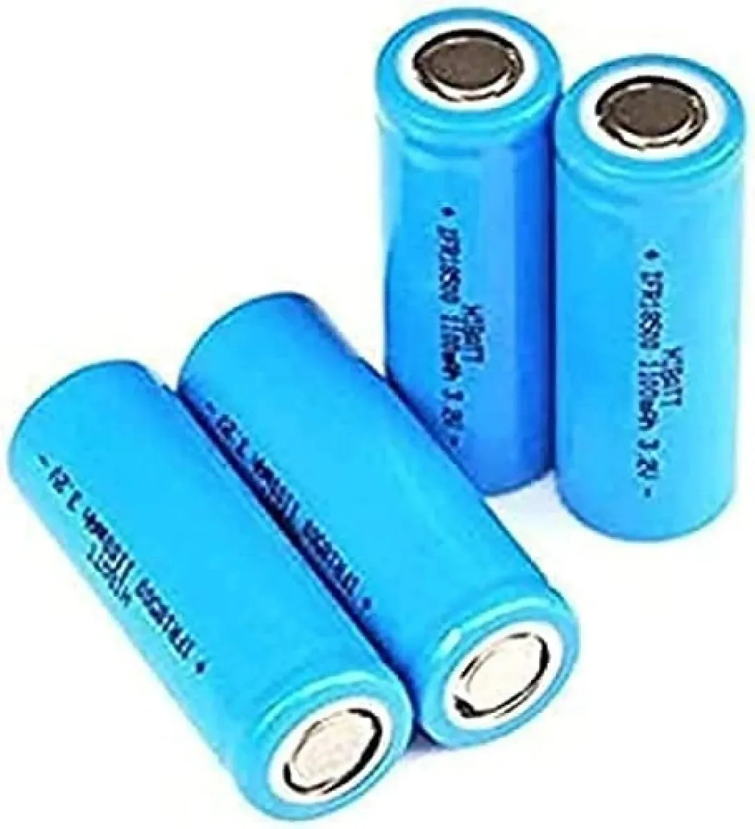 Kiroja - Bateria recarregável, 4 peças de 3,2 V 18500 células 1100 mAh Lifepo4 Ba para luz LED solar